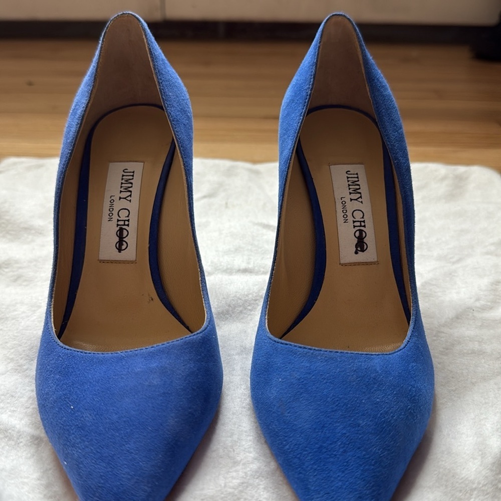Jimmy Choo Romy 85 Pointed-Toe Pumps - Picture 5 of 7